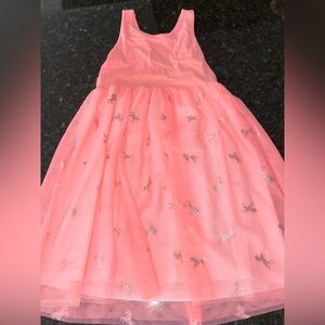 Charming Bright Neon Unicorn Kids layered Dress